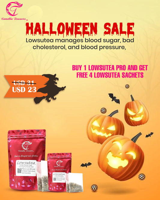 Halloween Sale: Buy 1 lowsutea pro and get Free 4 lowsutea sachets